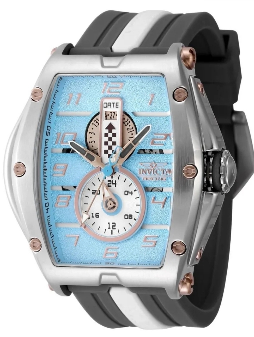 NWT 47385 Invicta Racing Vibe RPM Men's Quartz Date Watch - 57mm Stainless RARE